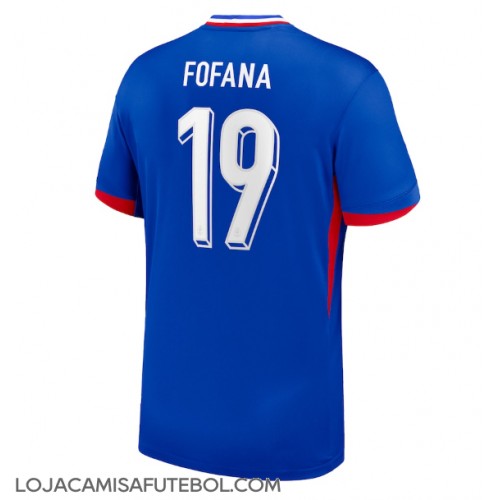 Camisa de Futebol França Youssouf Fofana #19 Equipamento Principal Europeu 2024 Manga Curta